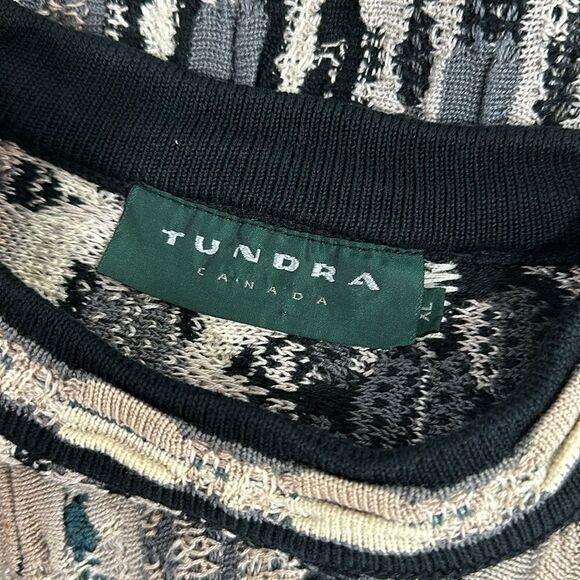 Tundra Canada Vintage Sweater Coogi-like 3D Knit Crew Pullover Size XL - Picture 5 of 8